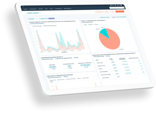Screenshot des HubSpot Dashboard im Marketing Hub