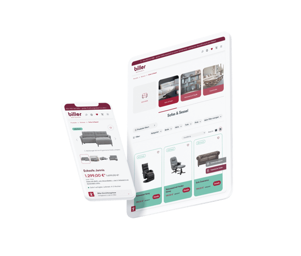 Die burgdigital Digitalagentur Serviceleistungen in der biller E-Commerce Case Study