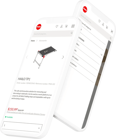 Screenshot des Hailo US Shops auf Mobil