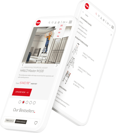 Hailo B2B- & B2C-Shopware-Shop – Mobile Produktdarstellung und Navigation