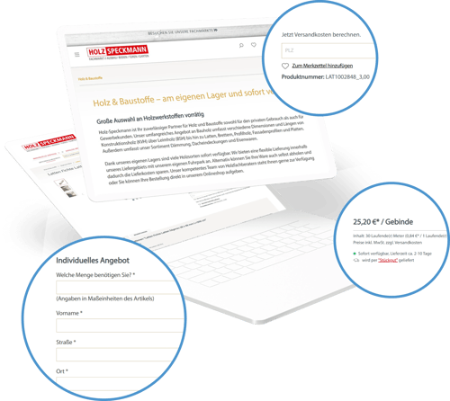 Abbildung die individuelle Schnittstellen bei Holz Speckmann abbilden soll