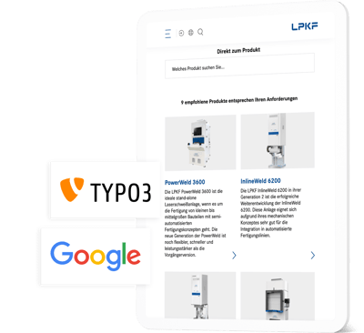 Die LPKF Website ist suchmaschinenoptimiert und auch für mobile Endgeräte entwickelt.