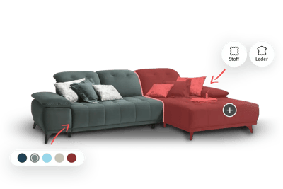 Darstellung eines konfigurierbaren Sofas