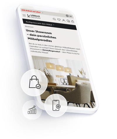 Innerhalb der Shopware-6-Umgebung von schubiger.ch wurde urbandesign.ch als zusätzlicher Vertriebskanal geschaffen.