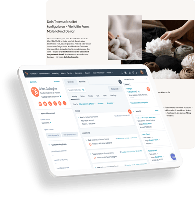 Kundenanfragen und Bestellungen werden zentral in HubSpot erfasst und automatisch als Tickets oder Deals erstellt.
