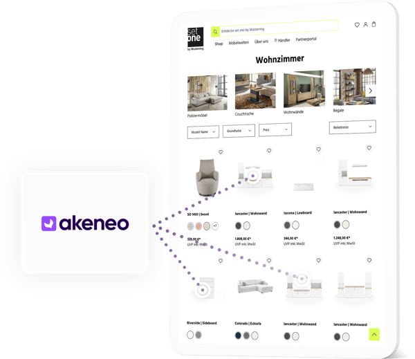 Effiziente Produktdatenpflege mit Akeneo PIM – strukturierte Kollektionserstellung für den set one by Musterring Shopware-Onlineshop