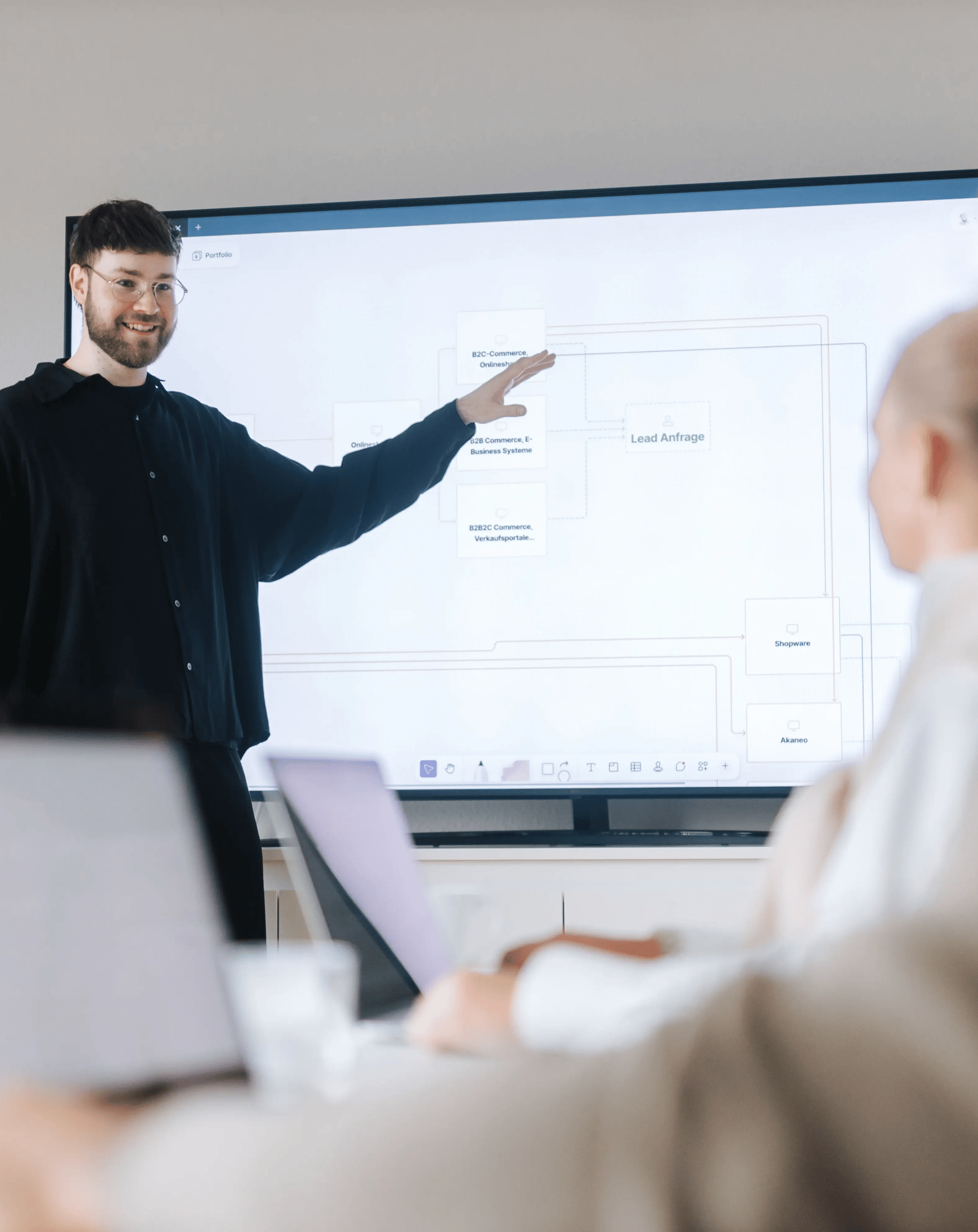 Digital Expert hält eine Präsentation über UX Design