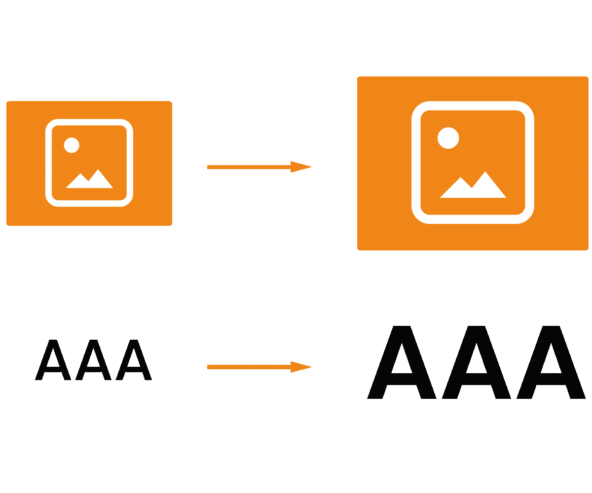 Für Barrierefreiheit, sollte Internetschrift gut lesbar und bei Bedarf skalierbar sein.