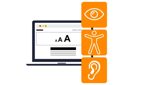 Dieses Bild soll eine barrierefreie Website darstellen