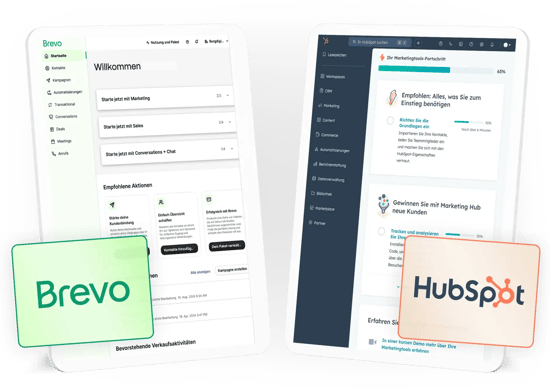 Comparison of the marketing tools Brevo and Hubspot