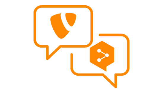 Auf dem Bild ist das Logo von TYPO3 und Brevo abgebildet