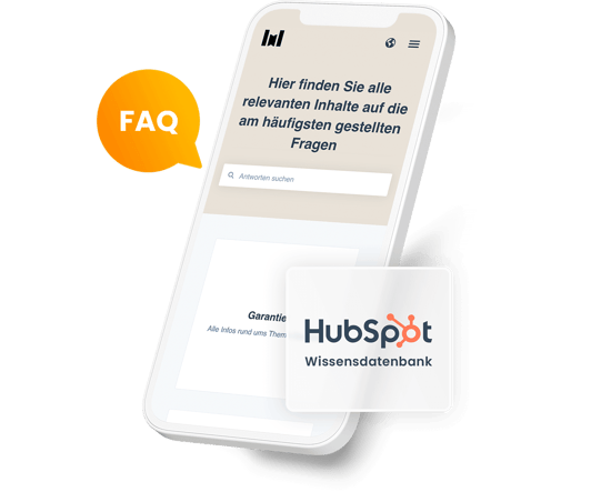 The image shows a HubSpot knowledge base.