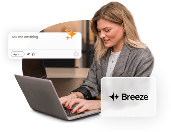 Grafik einer Frau die am Laptop sitzt
