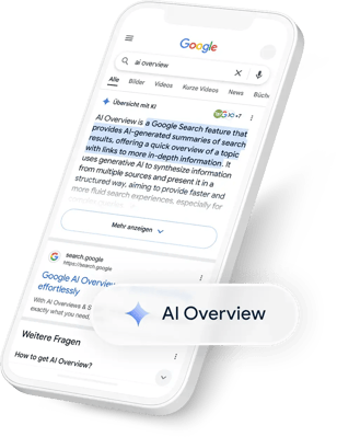 Die AI Overviews von Google geben eine neue Box mit Inhalten vor und sorgen so für ein verändertes Klickverhalten beim User
