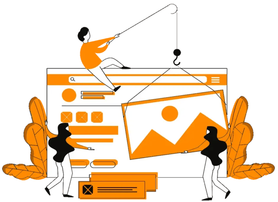 The image is meant to symbolically represent personalized marketing with HubSpot.