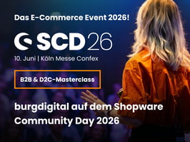 burgdigital mit B2B und D2C-Masterclass auf dem Shopware Community Day 2026 in Köln