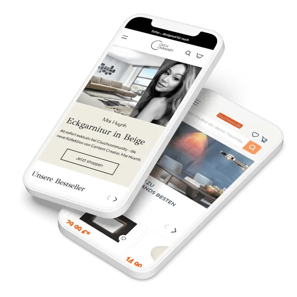 Mobile Darstellung des Möbel Rieger Onlineshops mit stabiler Payment-Lösung von burgdigital