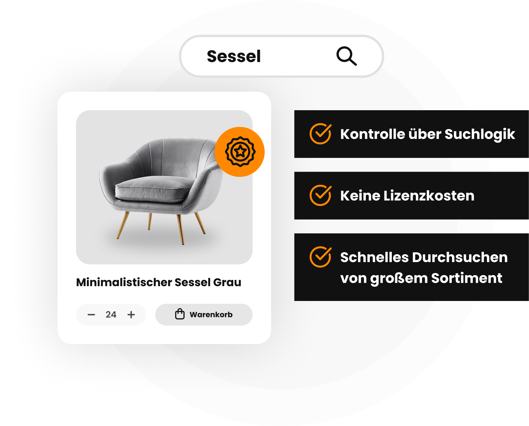 Auflistung der Vorteile einer OpenSearch B2B-Suche für Shopware 6 Onlineshops