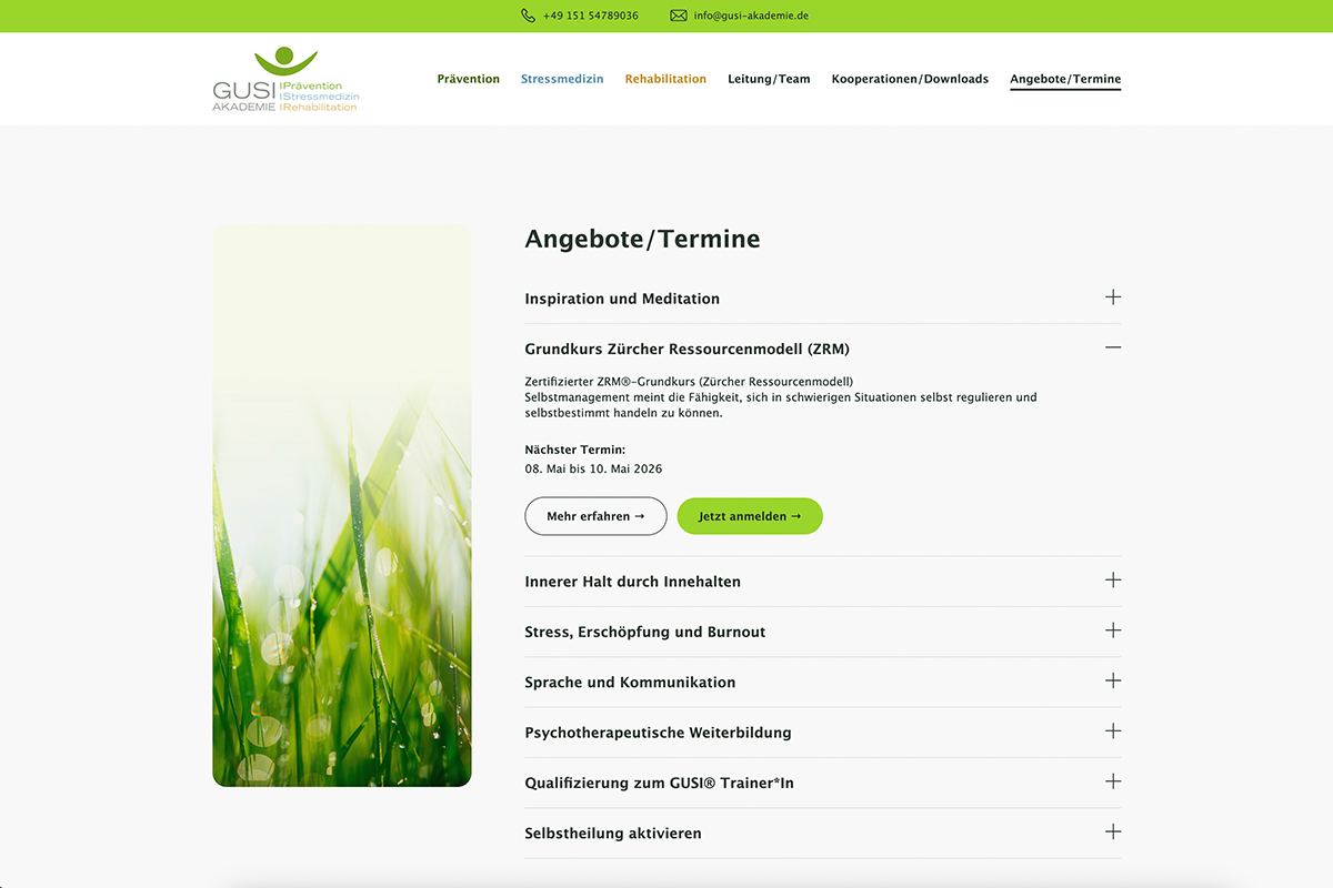 GUSI-Akademie Übersicht Angebote