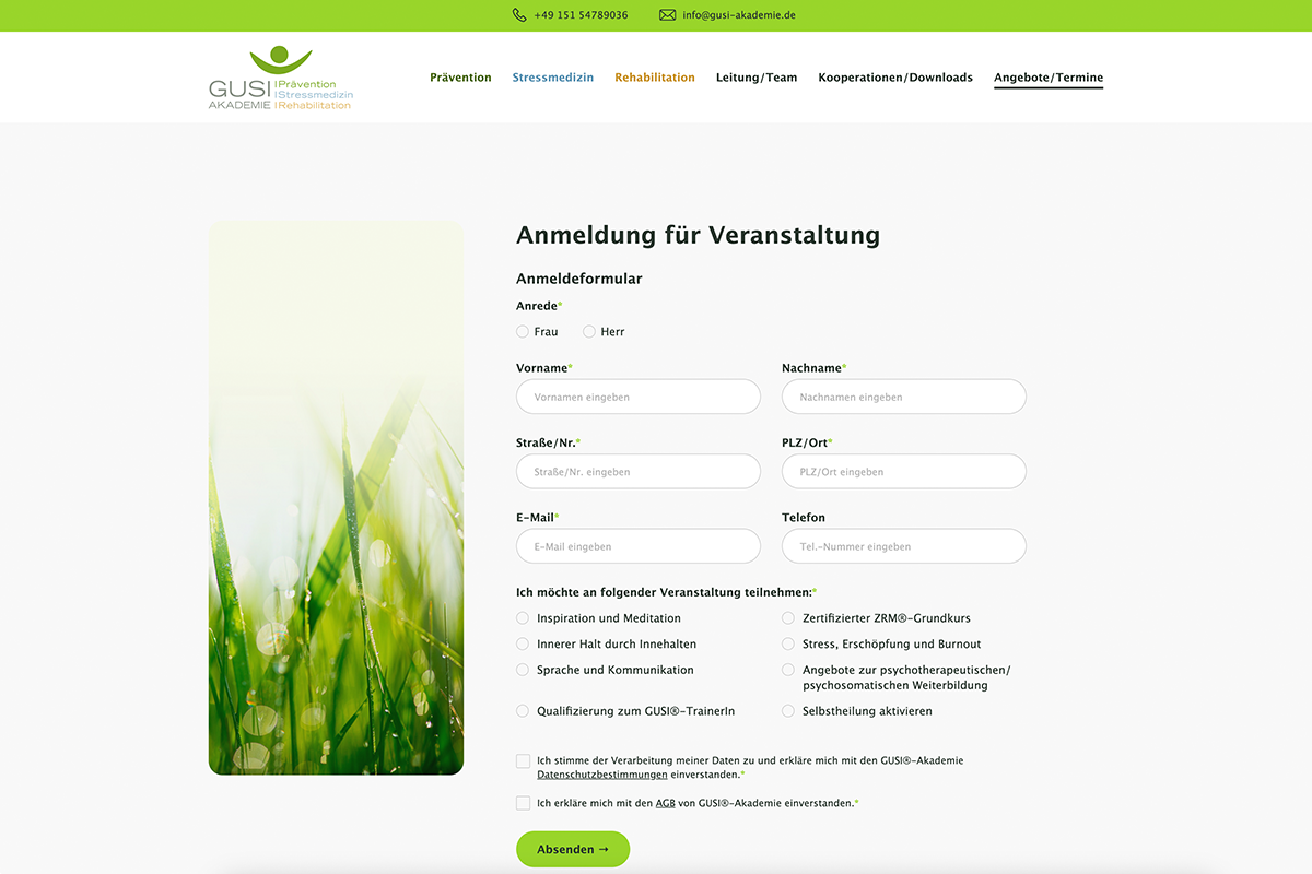 GUSI-Akademie Anmeldeformular